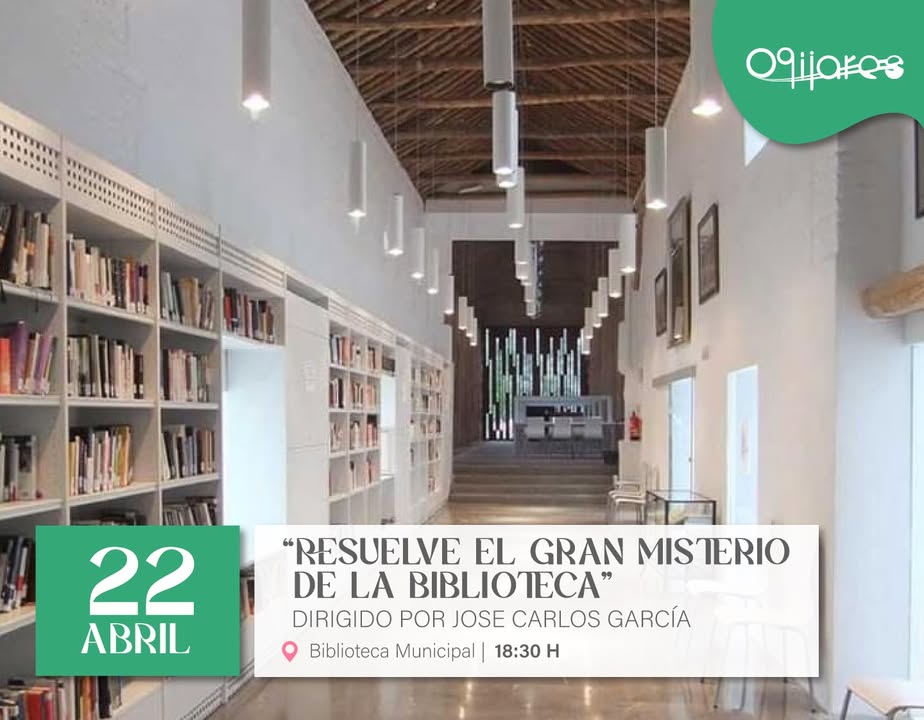🔎 Resuelve el gran misterio de la biblioteca 📚  
  
¿Podrás solucionar el misterio que esconde la biblioteca? 🤔  
Actividad dirigida por José Ca...