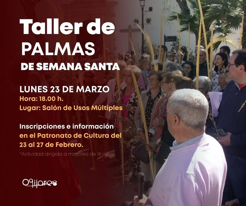 🌿 Taller de Palmas de Semana Santa 🌿  
  
El próximo lunes 23 de marzo, te invitamos a participar en este taller donde podrás realizar y decorar ...
