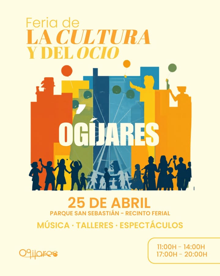 🎉🎈 ¡Ya está aquí la programación de la X Feria de la Cultura y del Ocio de Ogíjares! 🥳✨  
  
El próximo sábado 25 de abril te esperamos en el P...