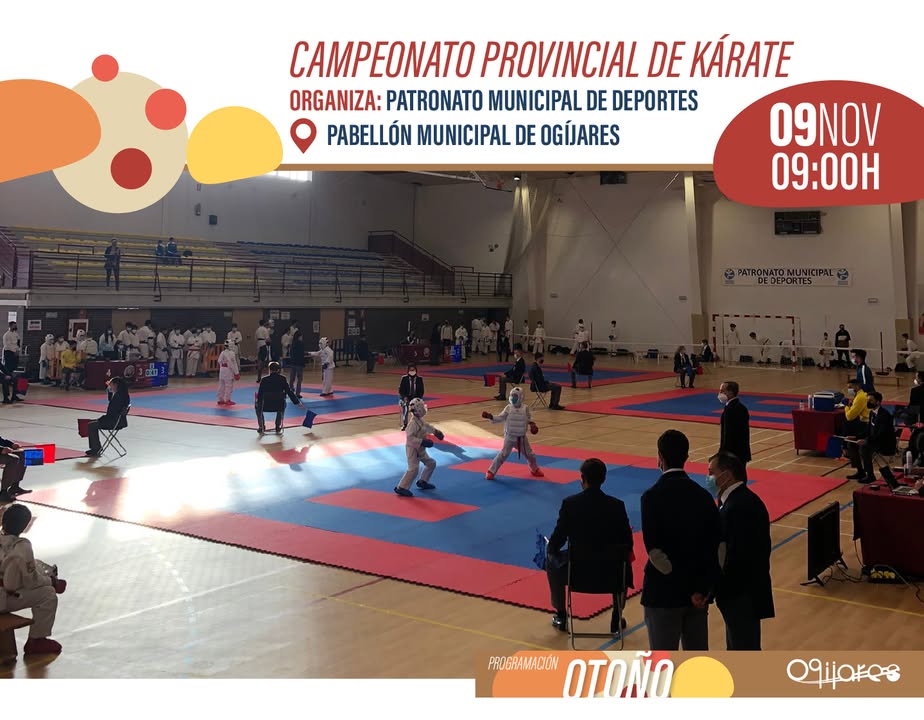 🥋 CAMPEONATO PROVINCIAL DE KÁRATE EN OGÍJARES 🥇  
  
🚨🚨 ¡MAÑANA! 🚨🚨  
  
El Pabellón Municipal de Ogíjares se convierte en el epicentro del k...