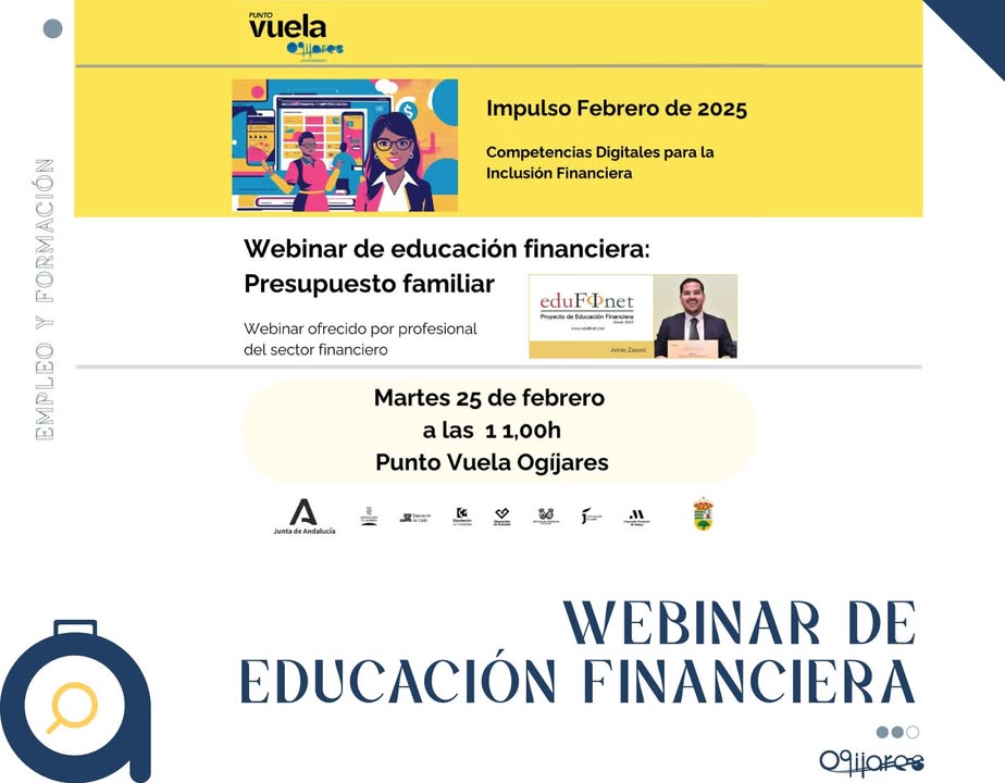 📢 IMPULSO FEBRERO 2025 | COMPETENCIAS DIGITALES PARA LA INCLUSIÓN FINANCIERA 💻📊  
  
📅 Martes 25 de febrero  
🕚 11:00h  
📍 Punto Vuela  
  
...