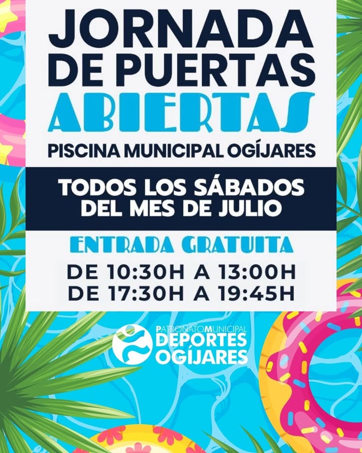 ¡Disfruta de nuestras jornadas de puertas abiertas en la piscina municipal todos los sábados! 🌞🏊‍♀️  
  
¿Hay mejor plan para combatir el calor q...