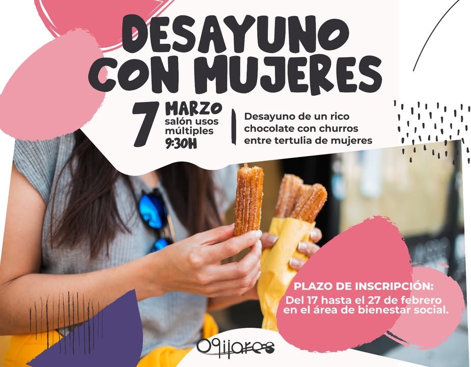 ¡Celebremos juntas el Día de la Mujer con actividades especiales! 💜  
  
🍫 Desayuno con mujeres  
Un delicioso chocolate con churros mientras com...