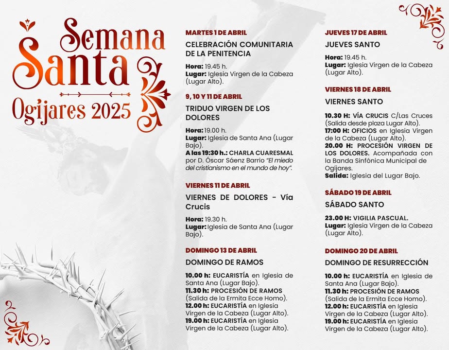 SEMANA SANTA DE OGÍJARES 2025 | Fe, tradición y emoción ✝  
  
Nos preparamos para vivir una de las semanas más esperadas del año, en la que la dev...