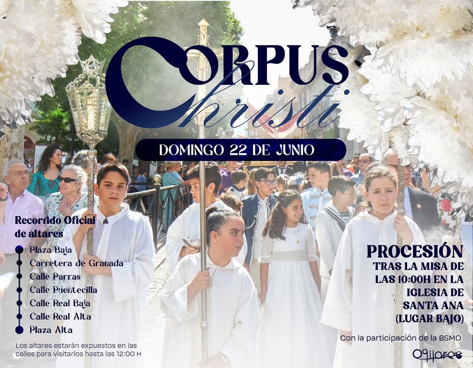 ✝️ Procesión del Corpus Christi en Ogíjares  
  
🚨🚨¡¡MAÑANA!! 🚨🚨  
  
Celebramos una de las tradiciones más queridas: la procesión del Corpus C...
