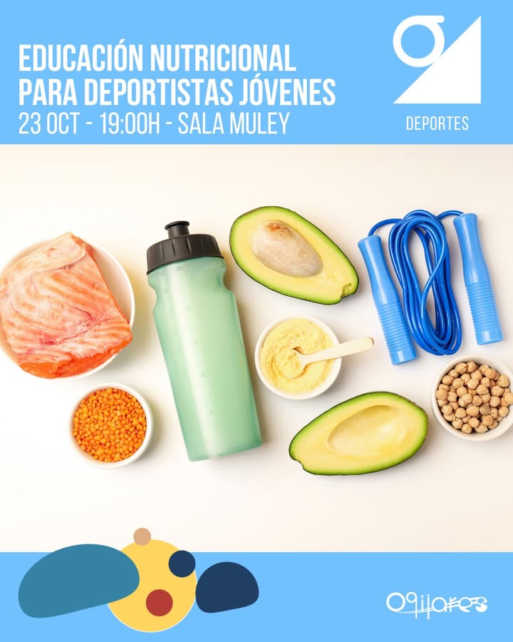 🥦 Educación nutricional para jóvenes deportistas  
  
📣 ¡Es HOY! A las 19:00 h en la Sala Muley te esperamos en una charla gratuita sobre aliment...