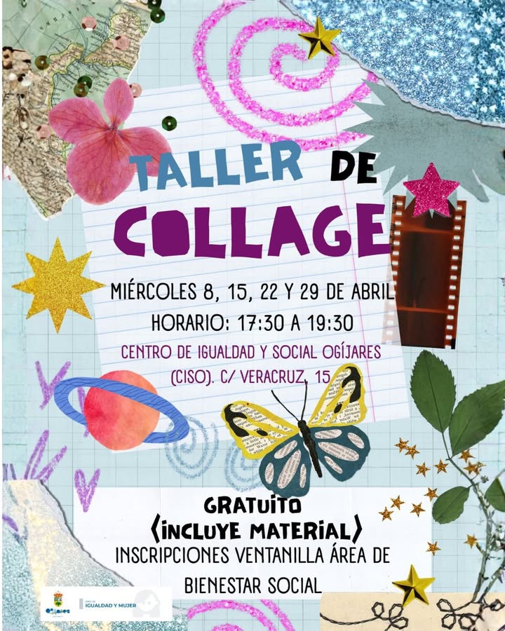 🎨 Taller de collage con perspectiva de género: “Desmontando identidades”  
  
📅 Miércoles 8, 15, 22 y 29 de abril  
🕠 De 17:30 a 19:30 h  
📍 Ce...