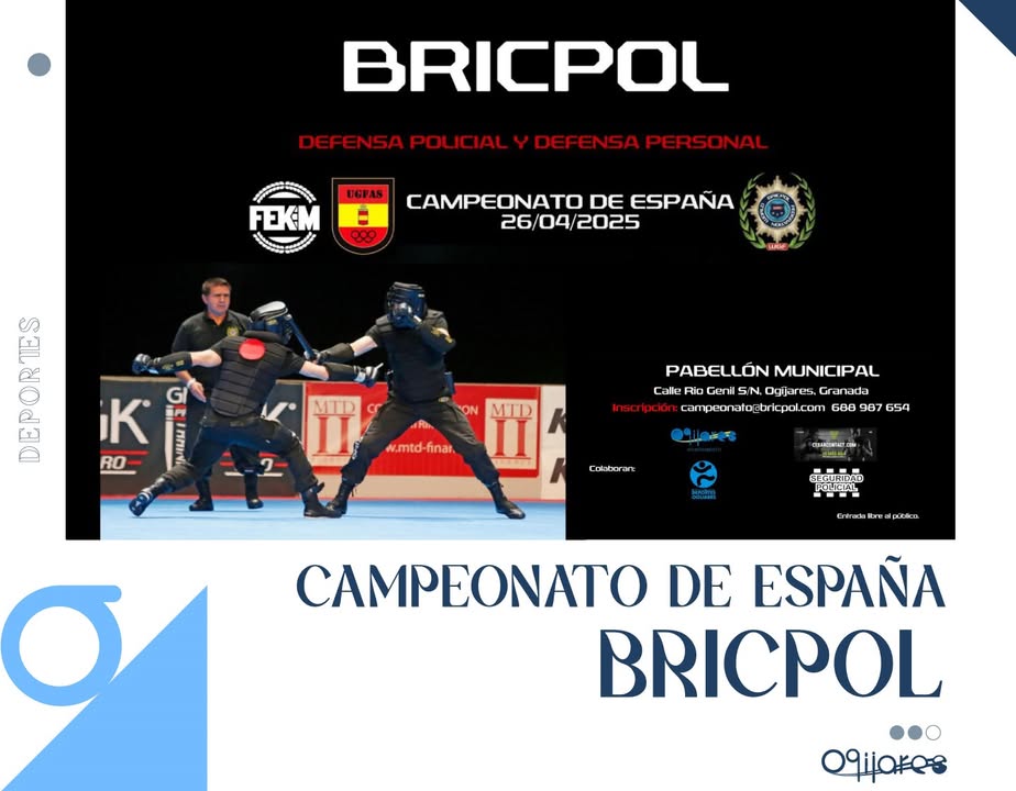 🥋 CAMPEONATO DE ESPAÑA DE BRICPOL  
  
El próximo 26 de abril, en el Pabellón Municipal tenemos una jornada deportiva de alto nivel con el Campeon...