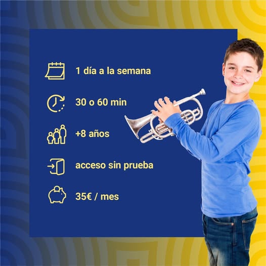 Conoce toda la oferta instrumental que los talleres de nuestro centro te ofrecen. 📆 Plazo de solicitudes abierto durant...