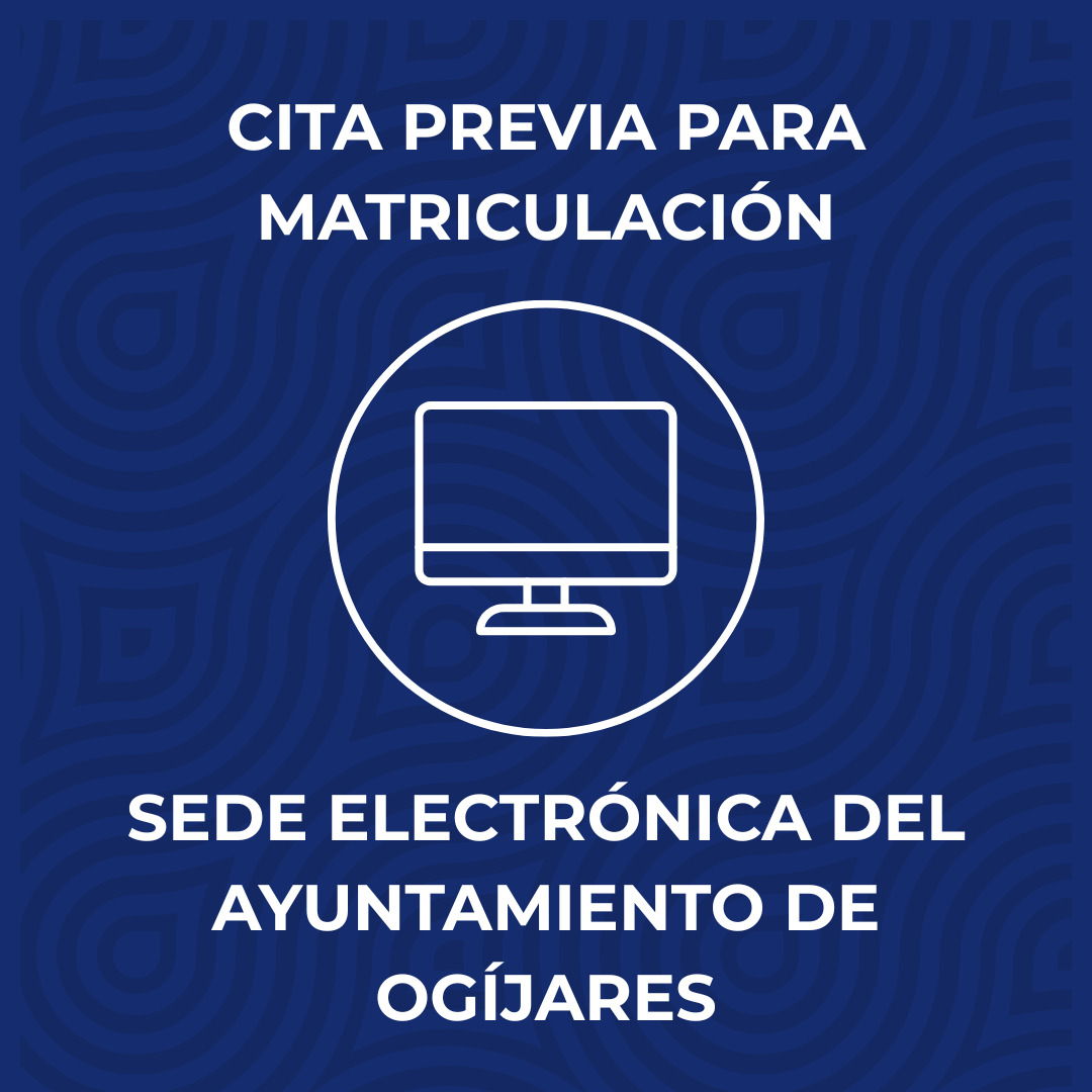 Recordamos que para matricular es indispensable solicitar cita previa a través de la sede electrónica del ayuntamiento d...