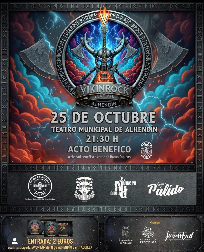 Este sábado 25 de octubre, tenéis una cita con nuestro Combo Rock 🎸 en su actuación dentro del festival Vikinrock en Al...
