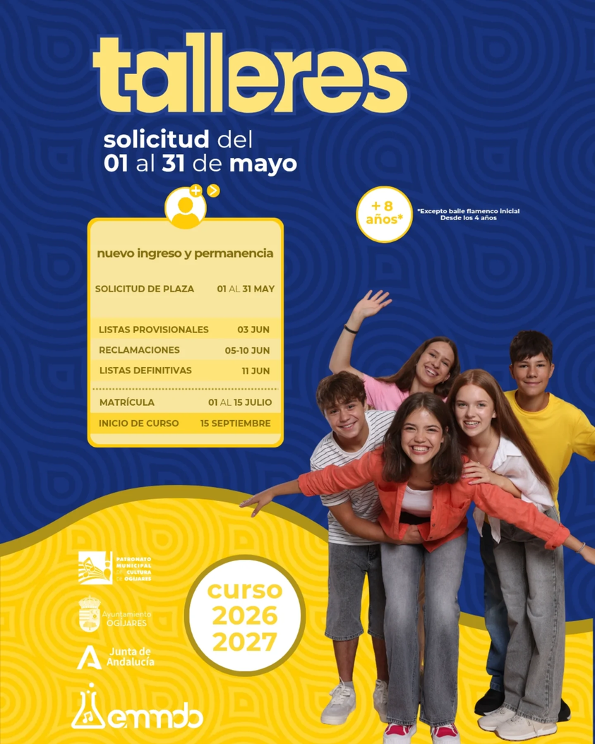 Abierto el plazo de solicitudes para: 🟡 Talleres de Música y Danza  🗓️Del 1 al 31 de mayo  🌐www.emmdo.org Solicitudes...