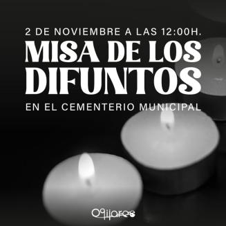 🕊️ Misa de Difuntos  
  
Este domingo, 2 de noviembre, a las 12:00 horas, se celebrará la Misa de Difuntos en el Cementerio Municipal de Ogíjares. ...