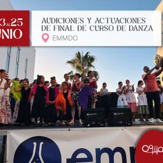 💃 Audiciones y Actuaciones de final de curso del alumnado de danza  
  
Del 23 al 25 de junio, el alumnado de danza de la Escuela Municipal de Mús...