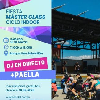 🚴‍♂️ Fiesta Máster Class – Ciclo Indoor en Ogíjares  
  
📅 Sábado 16 de mayo  
🕚 De 11:00 a 13:00 h  
📍 Parque San Sebastián  
  
Disfruta de u...