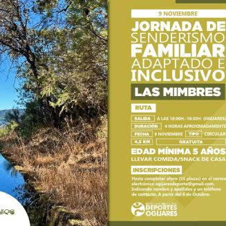 🚶 𝗝𝗼𝗿𝗻𝗮𝗱𝗮 𝗦𝗲𝗻𝗱𝗲𝗿𝗶𝘀𝗺𝗼 Familiar adaptado e inclusivo Las Mimbres🏞️  
  
👉 Os traemos una nueva jornada de senderismo para disfrutar de la naturalez...