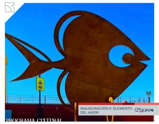 📸✨ Hoy en Calle Boca de la Pescá hemos inaugurado el 8º Elemento al Amor: "El pez del amor".  
  
 Los vecinos de Loma Bella celebran este gesto ...
