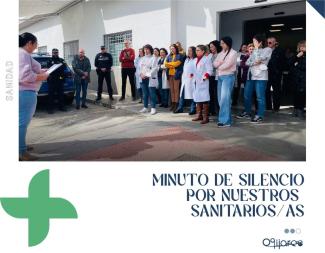 🏥 MINUTO DE SILENCIO POR NUESTROS SANITARIOS/AS   
  
Hoy, en el Centro de Salud de Ogíjares, nos hemos unido en un emotivo minuto de silencio en ...