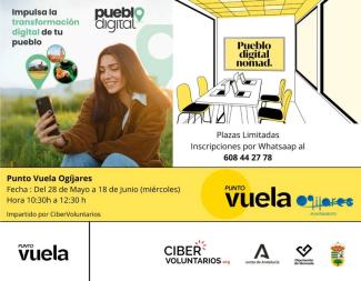 💻 Punto Vuela Ogíjares: Impulsa la revolución digital  
  
¿Quieres mejorar tus conocimientos digitales?  
Llega un nuevo programa impartido por C...