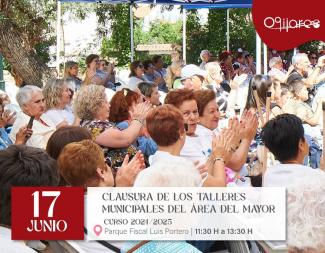 👵🎉 Clausura de los talleres del Área del Mayor – Curso 24/25  
  
Nuestros mayores cierran el curso por todo lo alto. Te invitamos a la clausura ...