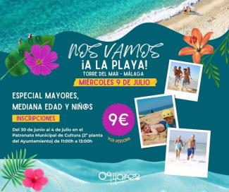 🏖️ ¡Nos vamos a la playa! 🌊  
  
🚌 Excursión a Torre del Mar (Málaga) el miércoles 9 de julio  
👵👨‍🦰👧 Actividad para mayores, personas de med...