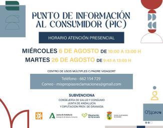 ℹ Punto de Información al Consumidor (PIC)  
Ya puedes consultar el nuevo horario del servicio gratuito de atención al consumidor en Ogíjares, dond...