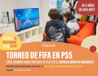 🎮⚽ ¡Llega el Torneo de FIFA en PS5 al Espacio Joven de Ogíjares!  
  
¿Eres el mejor en el campo… aunque sea virtual? 😎 Ponte a prueba y demuest...