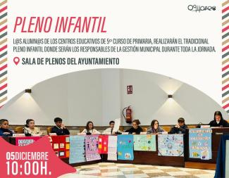 L@s alumn@s de 5.º de primaria de los centros educativos de Ogíjares participarán en el tradicional Pleno Infantil – Especial Constitución Española...