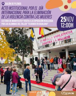 💜 ACTO INSTITUCIONAL CON MOTIVO DEL DÍA INTERNACIONAL PARA LA ELIMINACIÓN DE LA VIOLENCIA CONTRA LAS MUJERES  
  
Un acto de compromiso y sensibil...