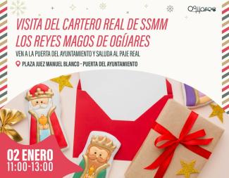 💌👑 El Cartero Real llega a Ogíjares para recoger las cartas de los peques y hacerles llegar su magia a SS.MM. Los Reyes Magos.  
Una mañana llena...