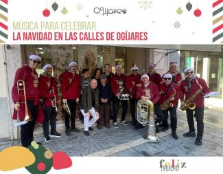 🌟 En la mañana de Nochebuena, los comercios, calles y plazas de Ogíjares se llenaron de música, risas y mucho baile.  
🎶🥁 La charanga Vaso Largo...