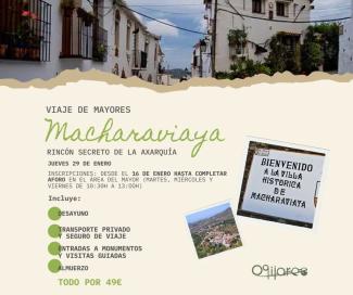 🚌✨ Viaje de Mayores a Macharaviaya  
Descubrimos uno de los rincones secretos de la Axarquía en una jornada cultural y de convivencia pensada par...