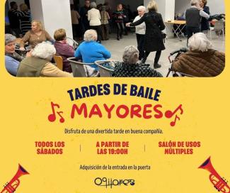 💃🕺 ¡Bailes para nuestros mayores en Ogíjares!  
  
Se celebran todos los sábados a las 19:00 h en el Salón de Usos Múltiples (C/ Real Baja – Cent...