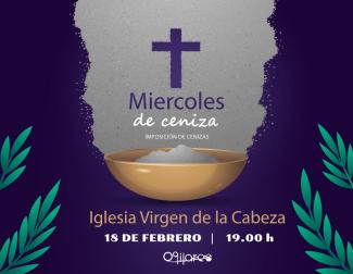 ✝️ Hoy celebramos el Miércoles de Ceniza en Ogíjares  
  
Esta tarde tendrá lugar la Imposición de Cenizas, acto que marca el inicio de la Cuaresma...