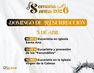 ✨ Mañana Ogíjares celebrará el Domingo de Resurrección, poniendo el broche final a nuestra Semana Santa  
  
📍 10:00 h Eucaristía en Santa Ana (L...