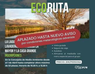 🌿 AVISO IMPORTANTE – ECORUTA LAGUNA DEL PADUL  
  
La ecoruta prevista para este domingo ha sido aplazada debido a condiciones meteorológicas adve...
