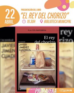 📖 Un viaje literario lleno de emoción  
  
¡¡HOY!!  
Presentación del libro “El rey del chorizo” de Javier Jiménez Cuadros.  
  
📅 22 de abril  
...