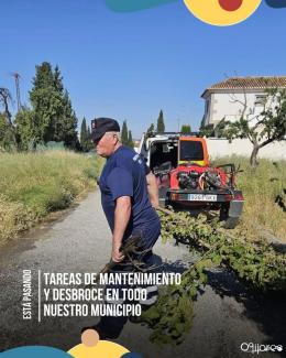 🚒🌿 Desde la Concejalía de Protección Civil se continúa trabajando en labores de desbroce y limpieza de solares y descampados para prevenir incend...