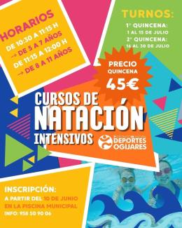 Curso intensivo de natación  
  
Lanzamos una nueva edición de los cursos intensivos de natación, dirigidos a niñ@s de entre 5 y 11 años. Una activ...