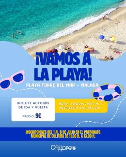🏖️☀️ ¡Nos vamos a la playa!  
  
Especial niñ@s, jóvenes y mediana edad.  
  
Prepara el bañador, la toalla y las ganas de disfrutar, porque el pró...