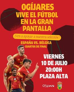 ¡Vive el fútbol con nuestra selección en Ogíjares!  
  
Este viernes 10 de julio, nos reunimos para animar juntos a España en los cuartos de final ...