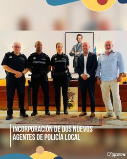 Hoy damos la bienvenida a los dos nuevos agentes que se incorporan a la plantilla de la Policía Local de Ogíjares. 👮‍♂️👮‍♀️  
  
Tras superar su ...