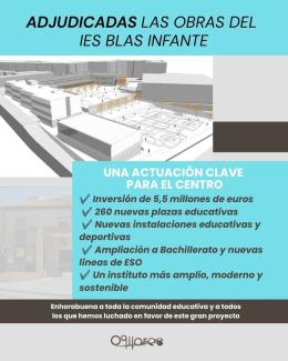 🎓🏗 Ogíjares sigue avanzando hacia un hito histórico: el Bachillerato está cada vez más cerca.  
  
La Junta de Andalucía ha adjudicado las obras d...
