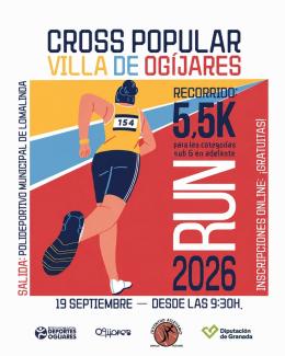 🏃 ¡Abiertas las inscripciones para el Cross Popular Villa de Ogíjares!  
  
El próximo 19 de septiembre tienes una cita con el deporte en una nuev...