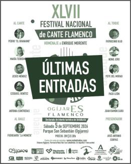 🎶 ¡Últimas entradas para el XLVII Festival Nacional de Cante Flamenco de Ogíjares!  
  
🎟️ También habrá venta en taquilla el mismo día del festiv...