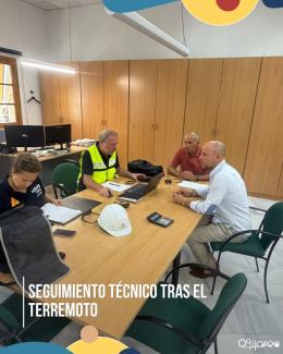 🤝 Continuamos con el seguimiento de los efectos del terremoto en Ogíjares.  
  
La comisión técnica de la Junta de Andalucía se ha reunido con los...
