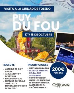 🏰 Ya puedes reservar plaza para disfrutar de un fin de semana en Toledo y vivir la experiencia de Puy du Fou.  
  
📅 Sábado 17 y domingo 18 de oc...