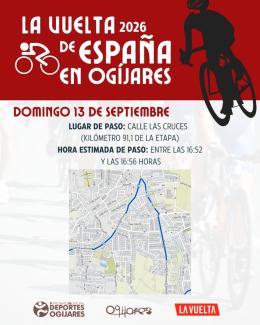 🚴‍♂️ La Vuelta 2026 pasará por Ogíjares el próximo domingo, 13 de septiembre.  
  
El pelotón recorrerá nuestro municipio por la calle Las Cruces,...