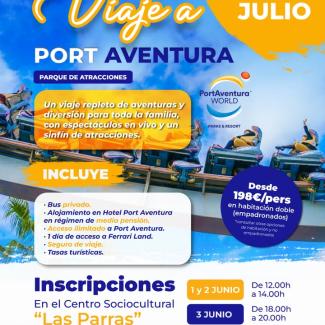 🎢✨ VIAJE A PORT AVENTURA  
  
📅 11 y 12 de julio   
📍 Organiza: Concejalía de Juventud de Ogíjares  
  
Un viaje repleto de aventuras, diversió...