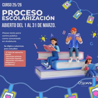 📢 ¡Atención, familias de Ogíjares! 📚✨  
  
📅 Abierto el proceso de escolarización para el curso 2025/2026.  
🗓 Plazo: Del 1 al 31 de marzo.  
...